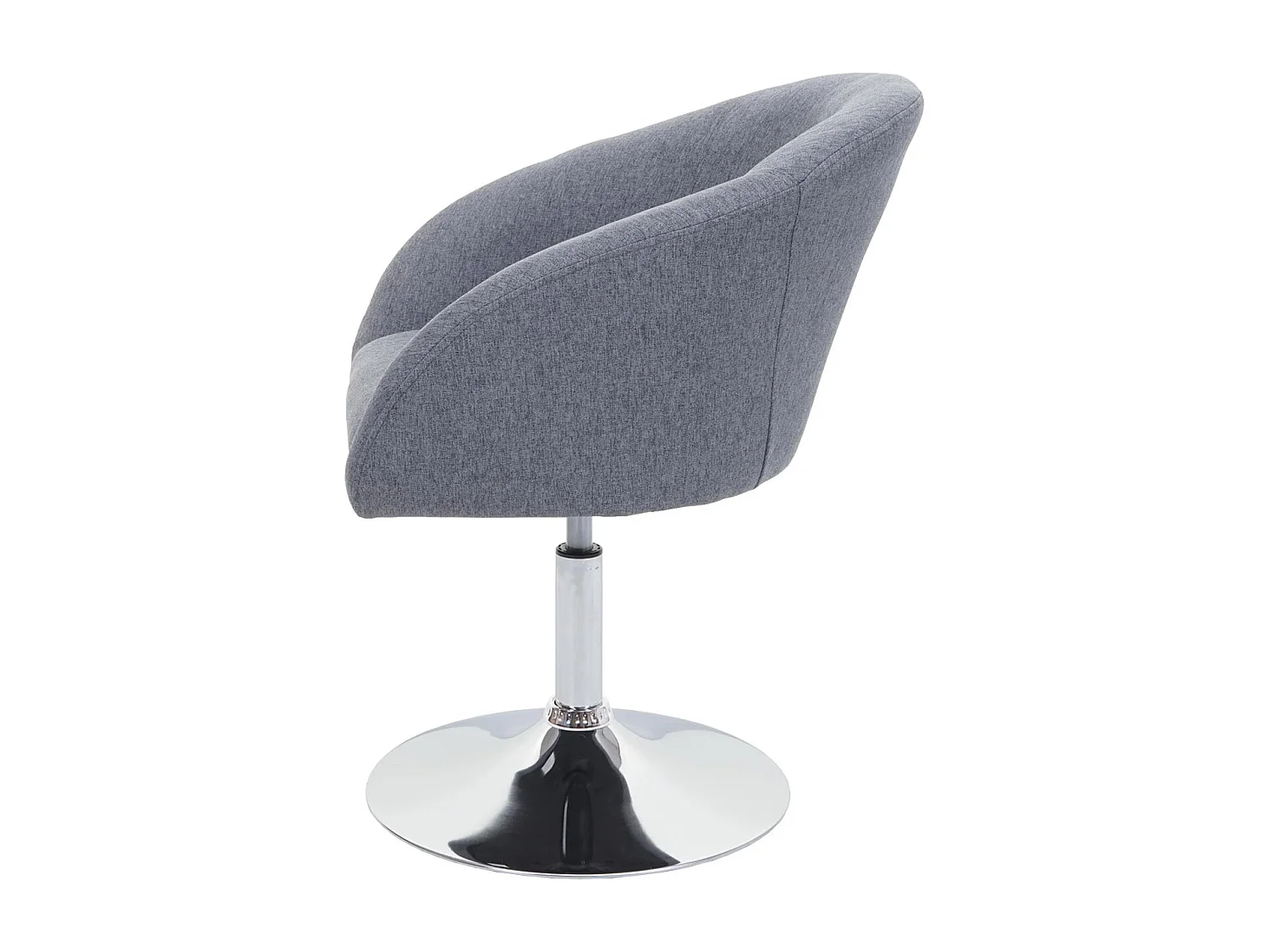 Eetkamerstoel MCW-F19 (set van 6),  stof/textiel donkergrijs