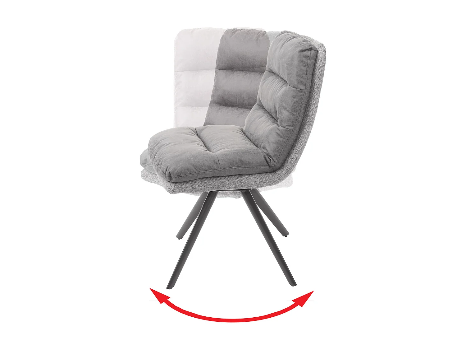 Chaise de salle à manger MCW-G66 (lot de 6),  gris clair-gris