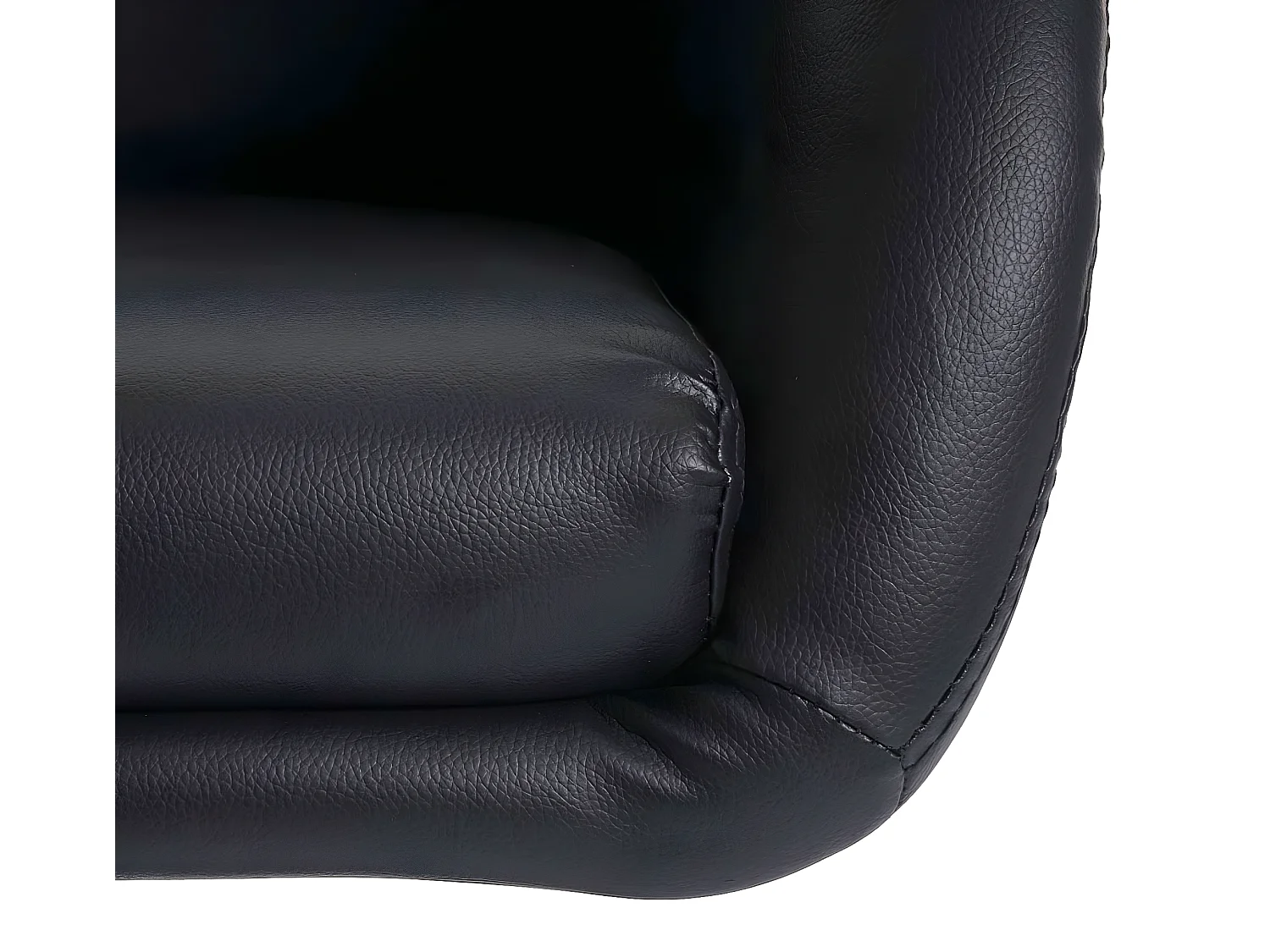 Chaise de salle à manger MCW-F19 (lot de 6),  similicuir noir