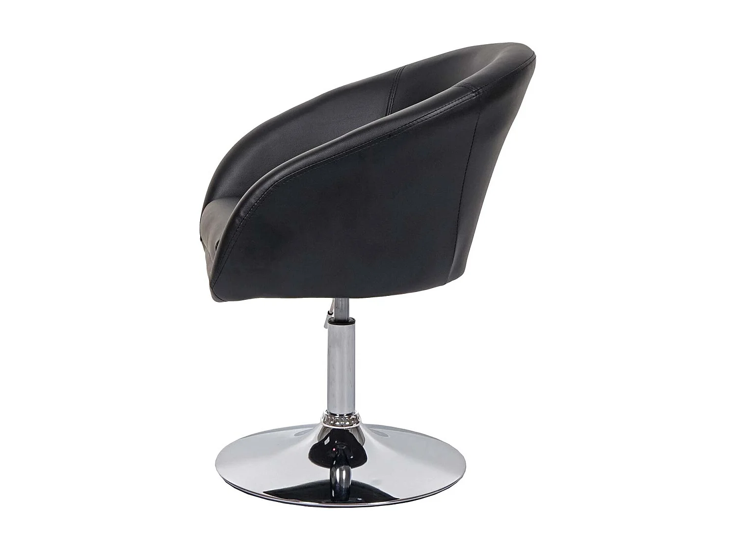 Chaise de salle à manger MCW-F19 (lot de 6),  similicuir noir