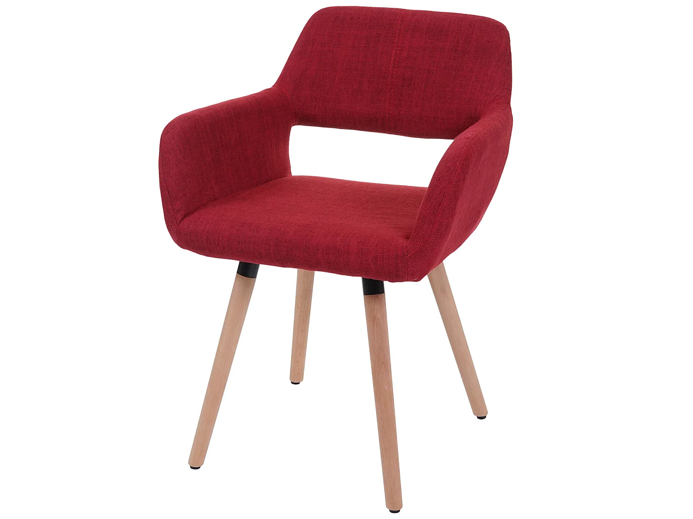 Chaise de salle à manger MCW-A50 II (lot de 6),  tissu, rouge pourpre