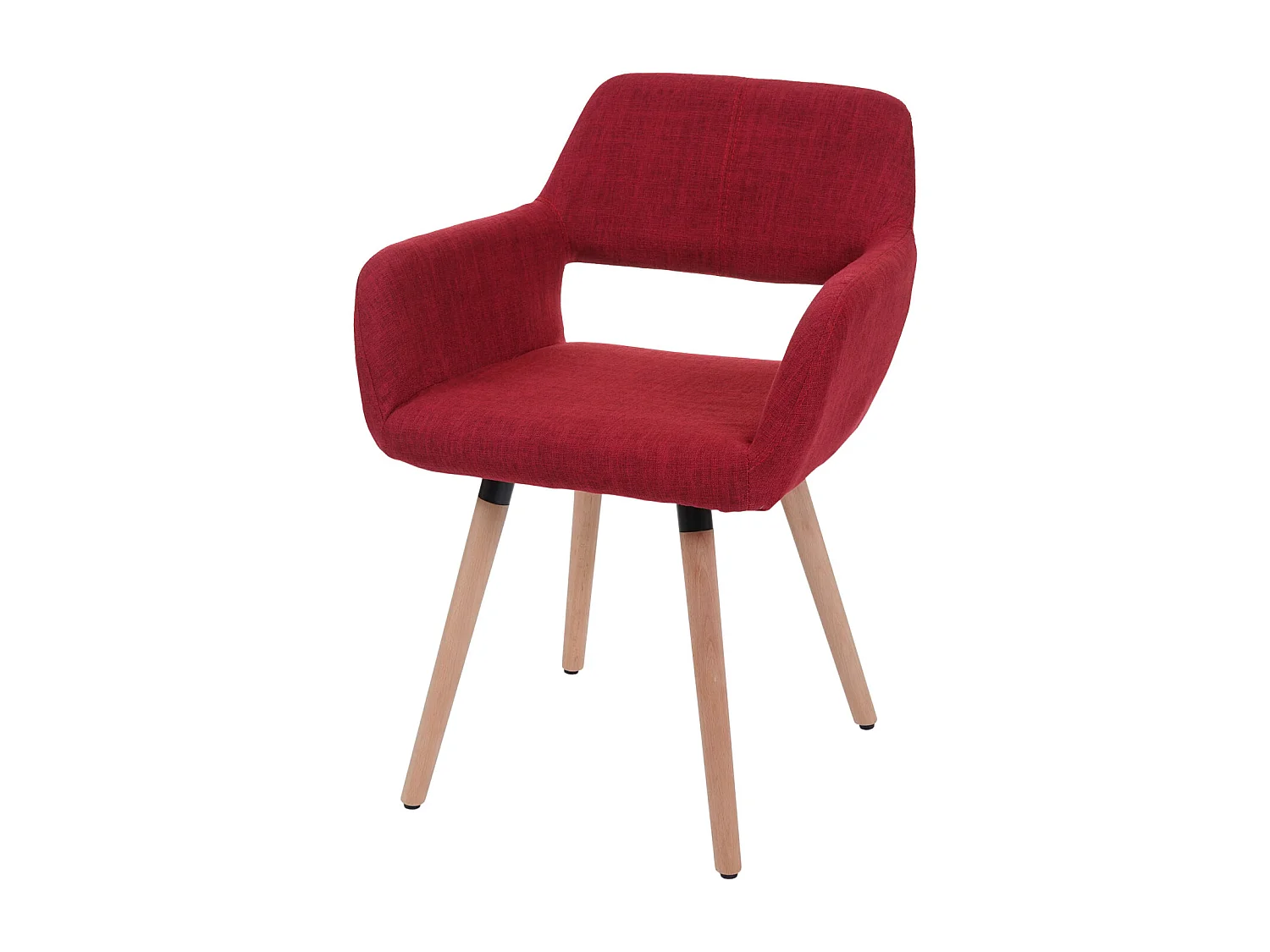 Chaise de salle à manger MCW-A50 II (lot de 6),  tissu, rouge pourpre