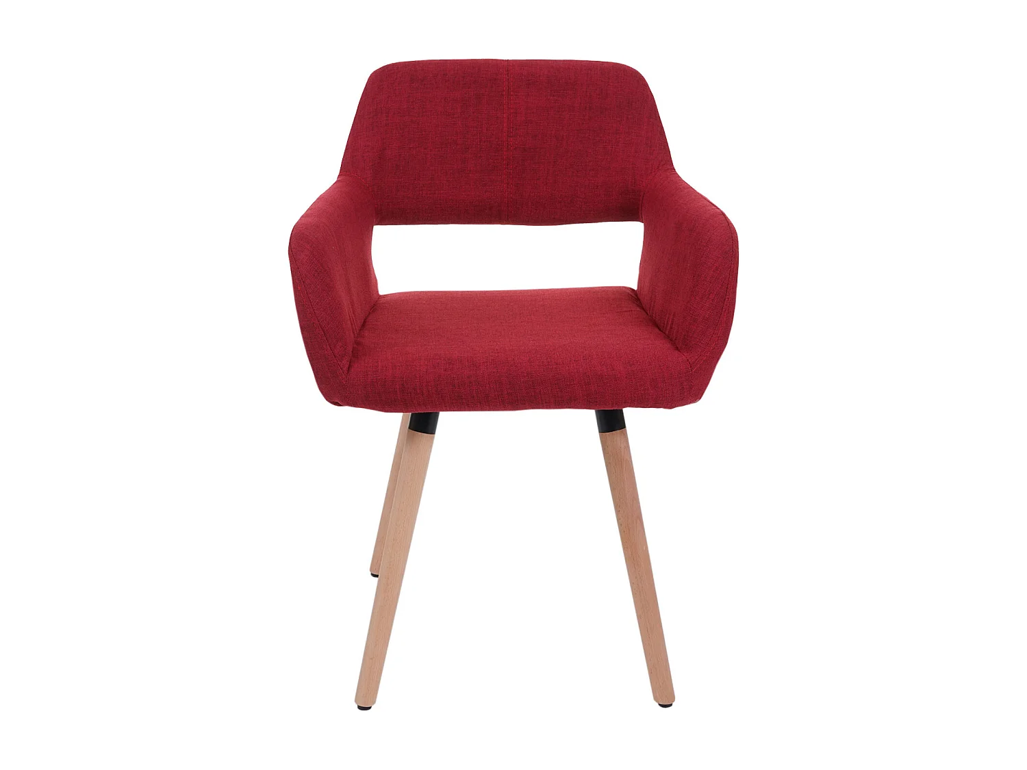 Chaise de salle à manger MCW-A50 II (lot de 6),  tissu, rouge pourpre