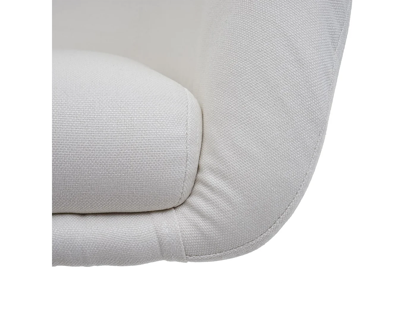 Esszimmerstuhl MCW-F19 (6er-Set), Stoff/Textil creme-weiß