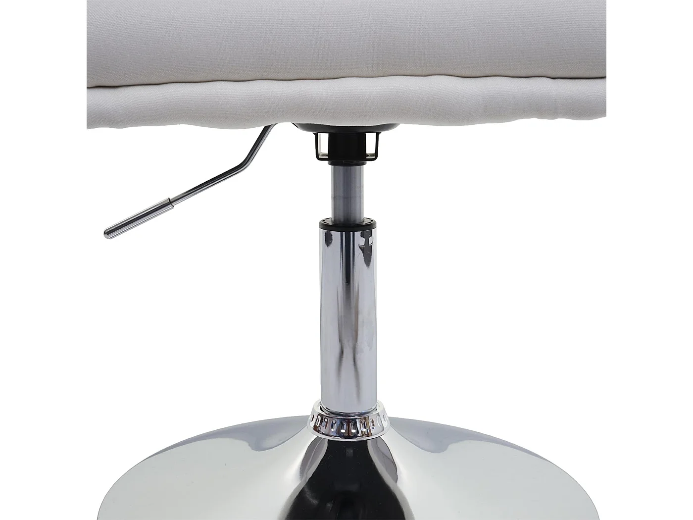 Esszimmerstuhl MCW-F19 (6er-Set), Stoff/Textil creme-weiß