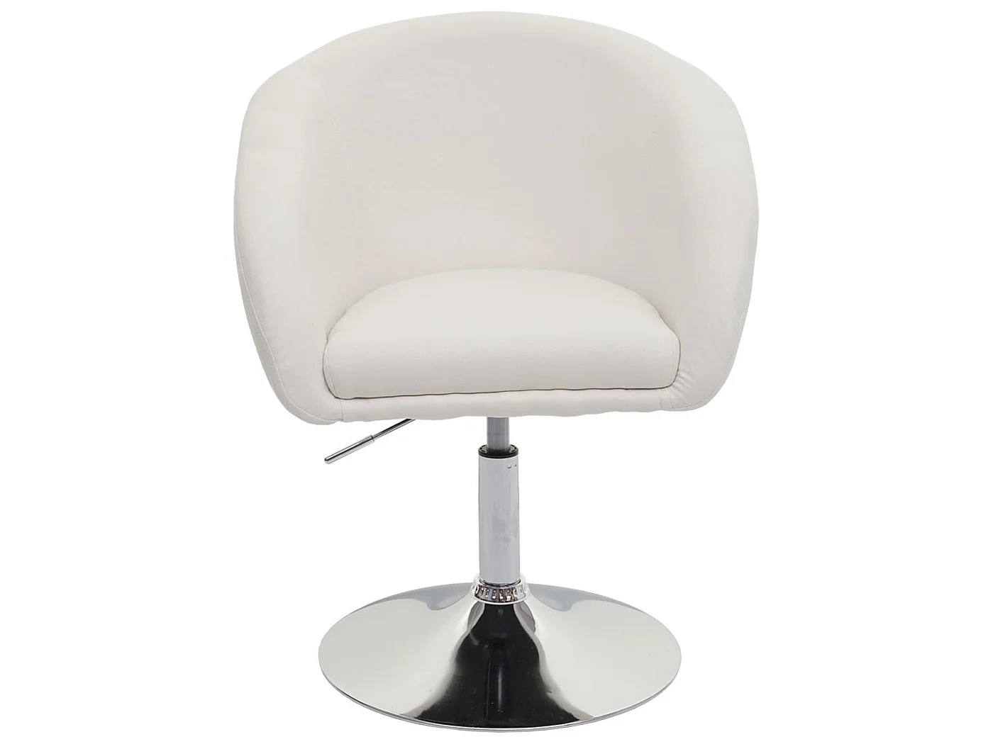 Chaise de salle à manger MCW-F19 (lot de 6),  tissu/textile crème-blanc