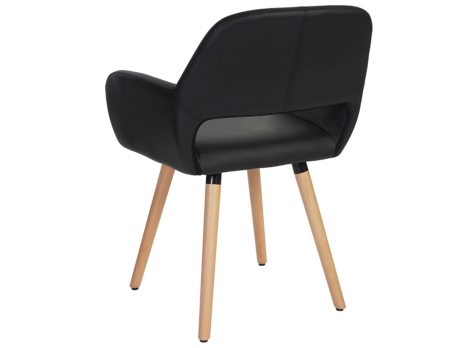 Chaise de salle à manger MCW-A50 II (lot de 6),  similicuir, noir