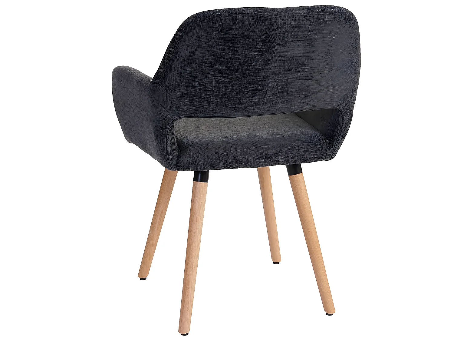 Silla de comedor MCW-A50 II (juego de 6),  textil, gris, patas claras