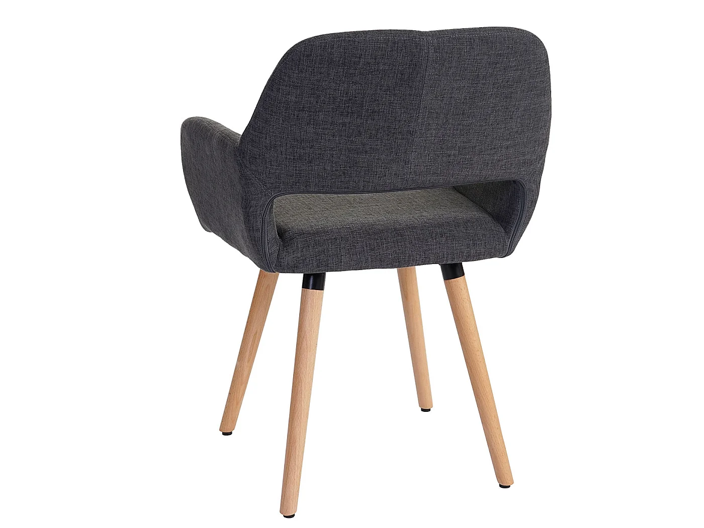 Silla de comedor MCW-A50 II (juego de 6),  textil, gris, patas claras