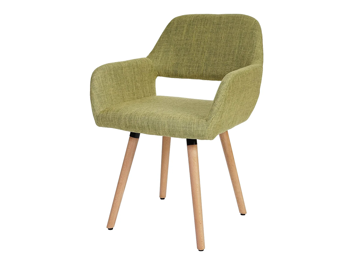 Chaise de salle à manger MCW-A50 II (lot de 6),  tissu, vert clair