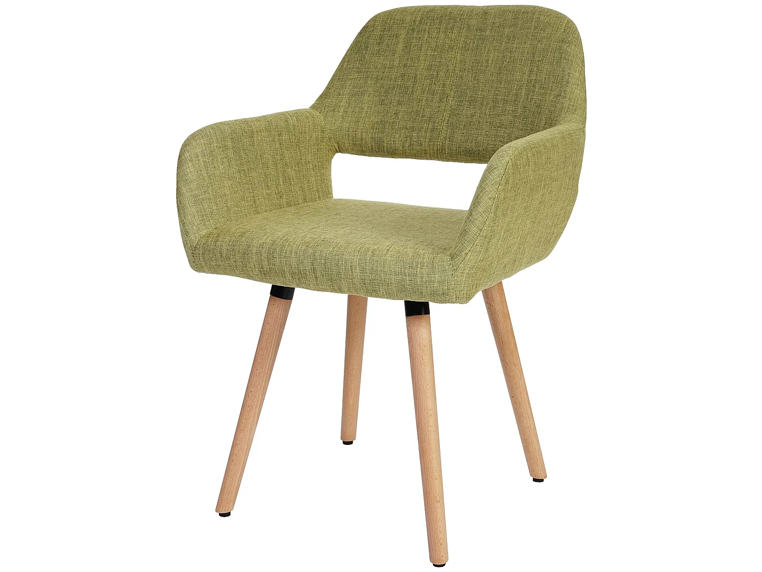 Chaise de salle à manger MCW-A50 II (lot de 6),  tissu, vert clair