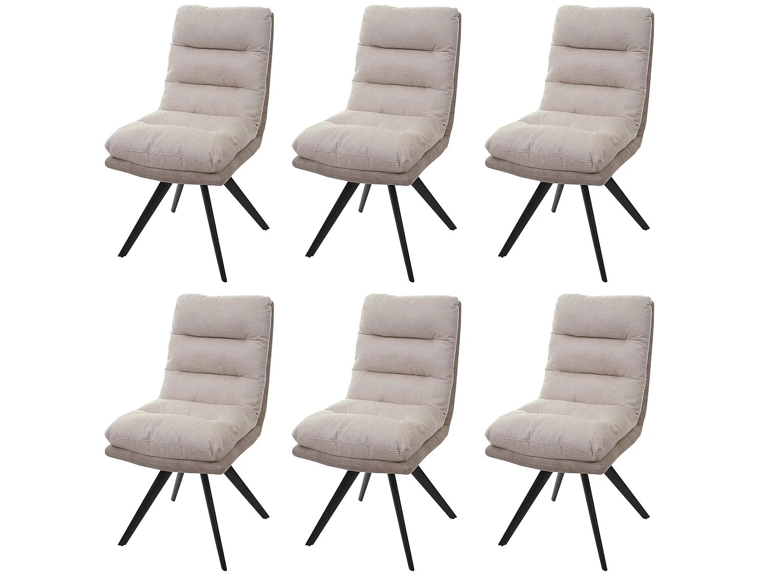 MCW-G66 eetkamerstoel (set van 6),  crème