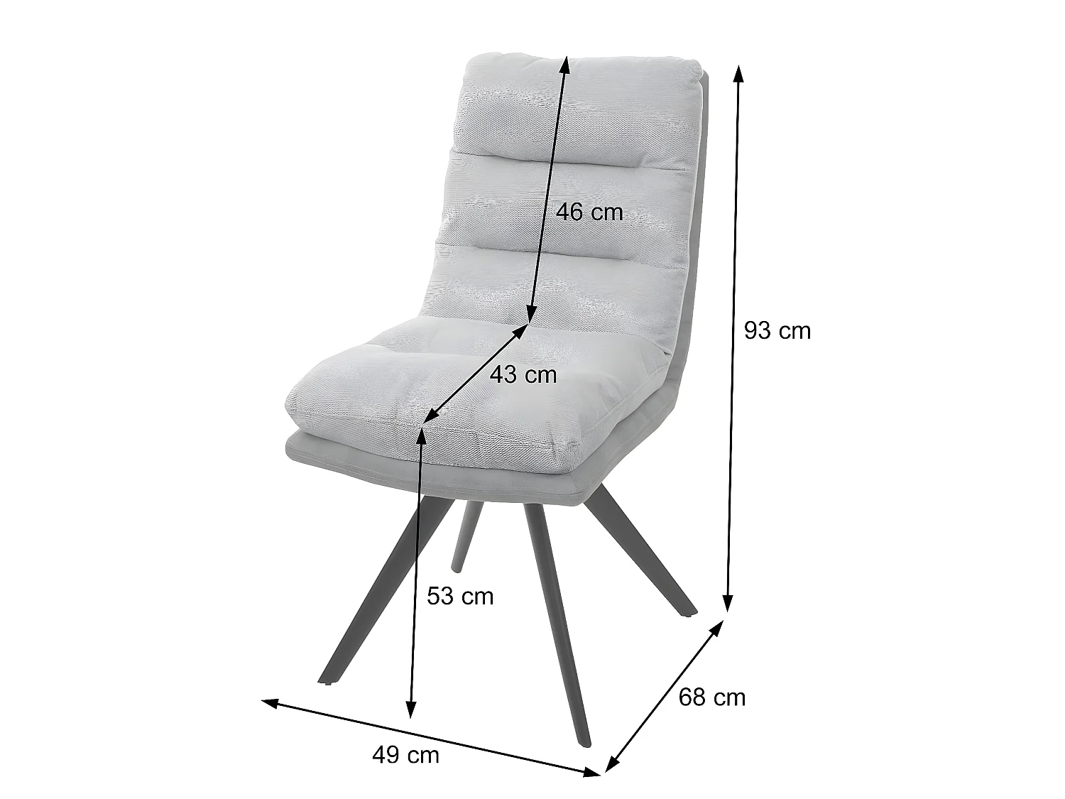 Chaise de salle à manger MCW-G66 (lot de 6),  crème