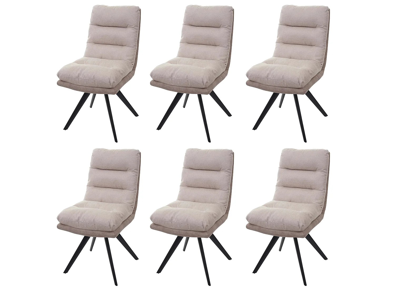 Krzesło do jadalni MCW-G66 (zestaw 6 sztuk),  kremowy