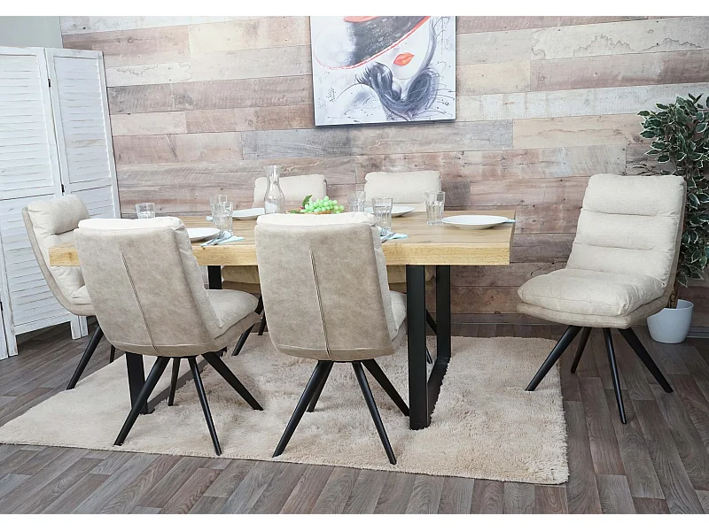 MCW-G66 eetkamerstoel (set van 6),  crème