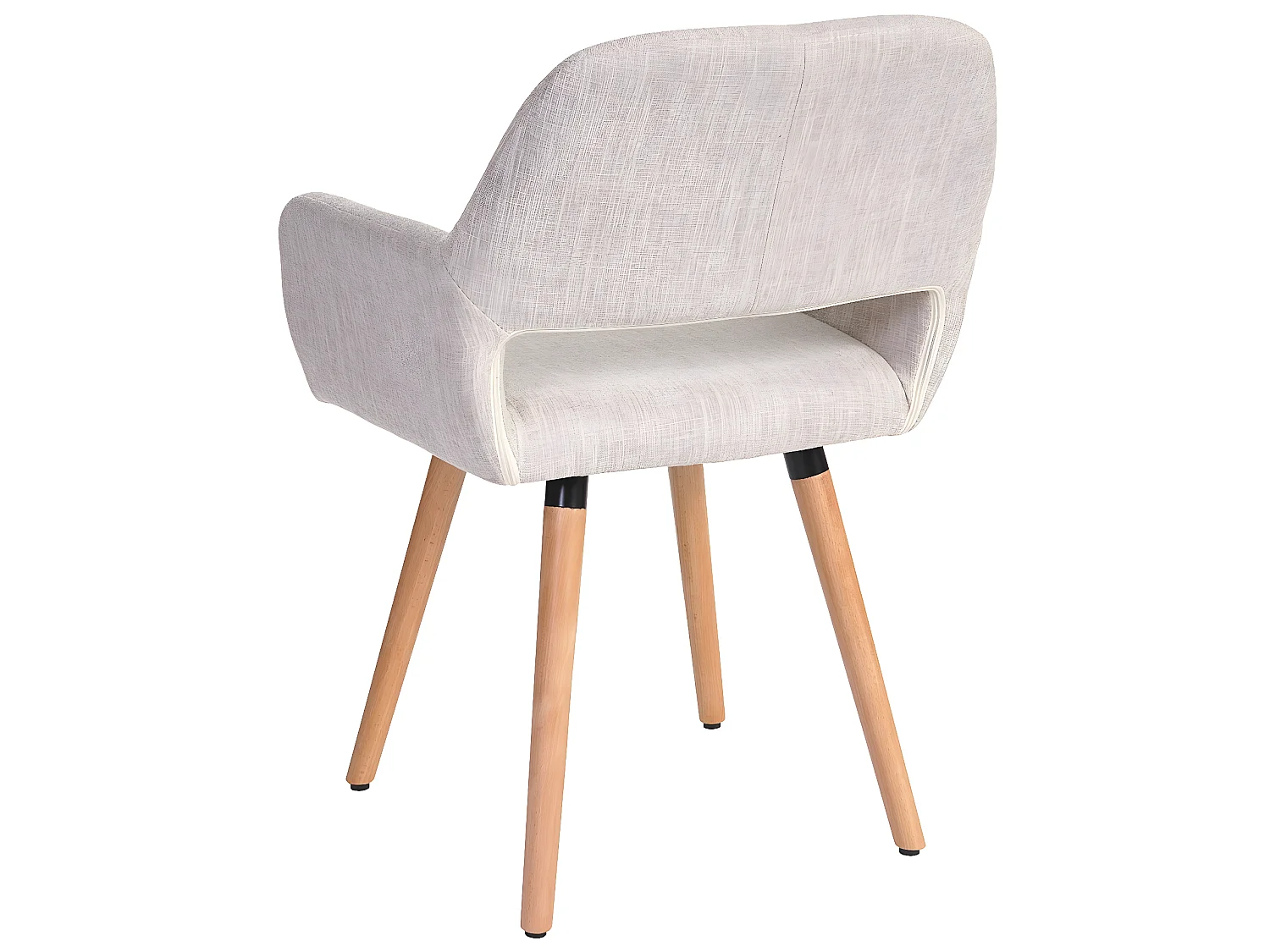 Chaise de salle à manger MCW-A50 II (lot de 6),  tissu, crème/gris