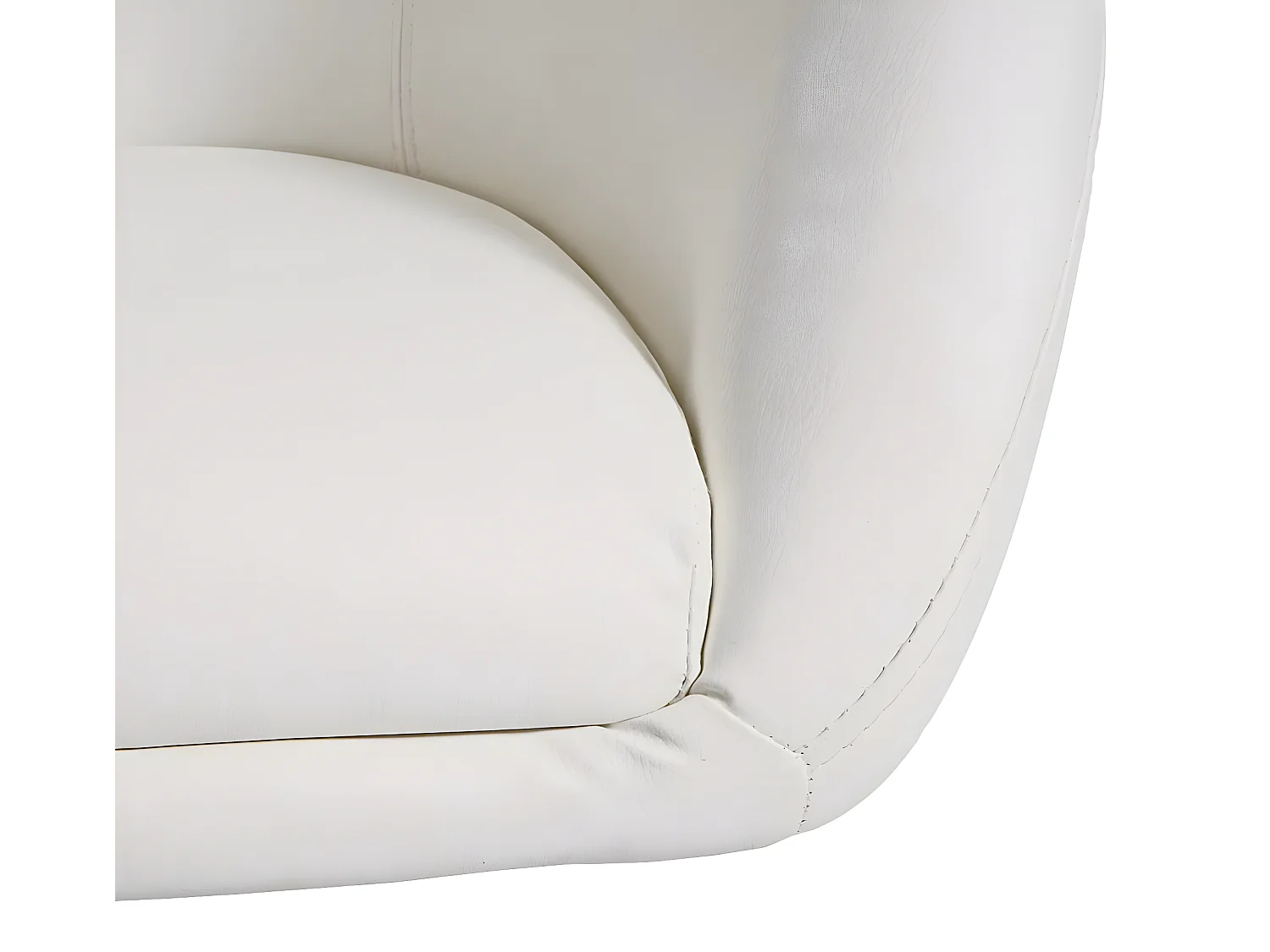 Chaise de salle à manger MCW-F19 (lot de 6),  similicuir blanc