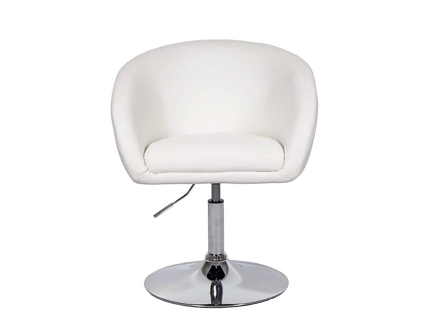 Dining chair MCW-F19 (set of 6),  white faux leather