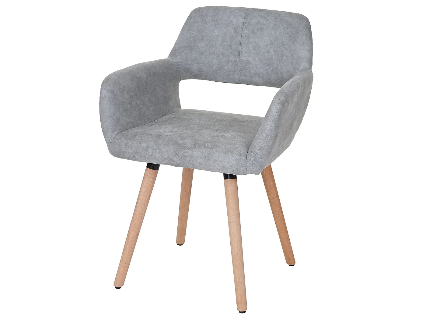 Chaise de salle à manger MCW-A50 II (lot de 6),  tissu, gris béton