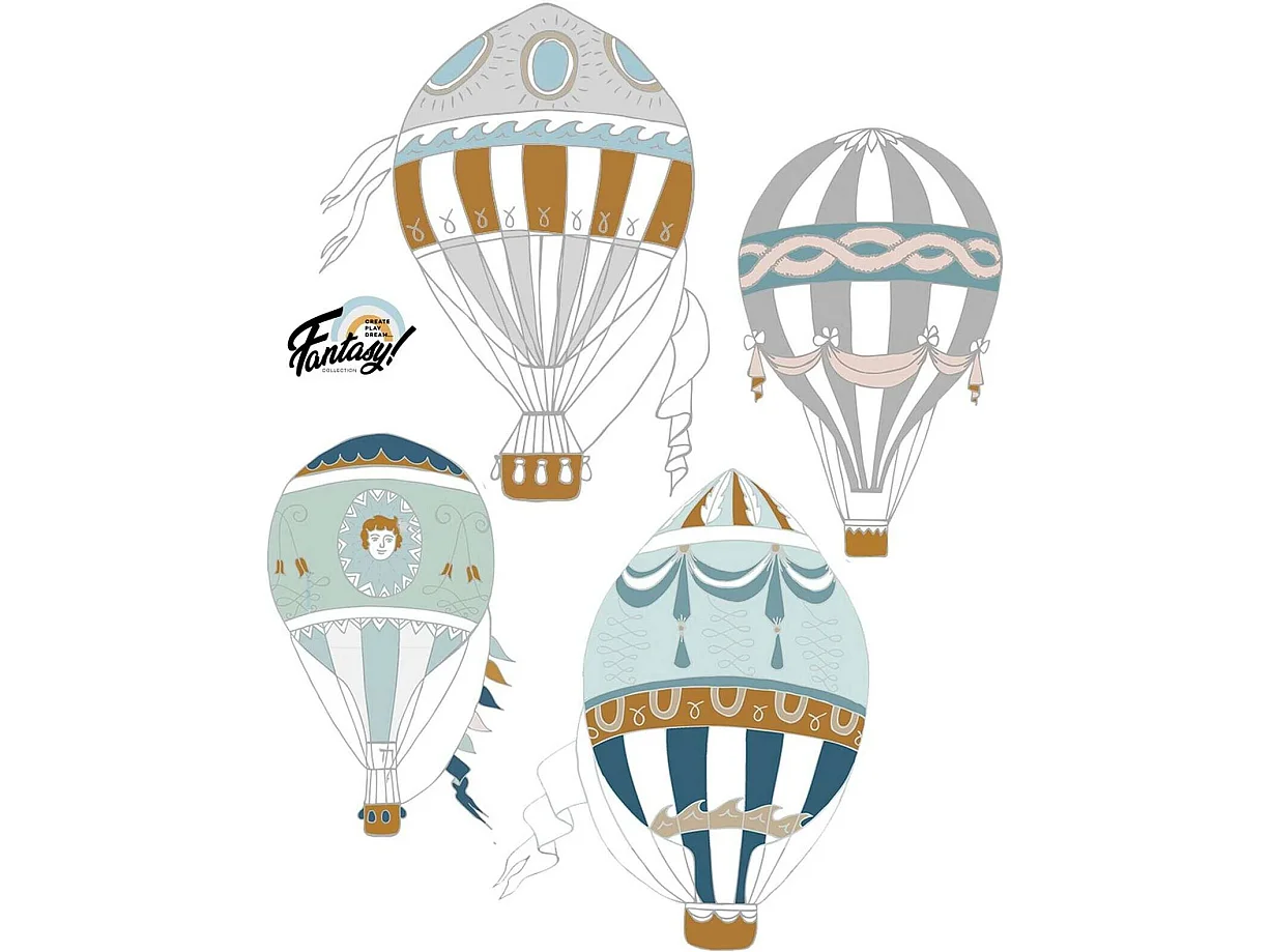 Stickers Ballons Vintage pour Chambre d'Enfant et Jouet