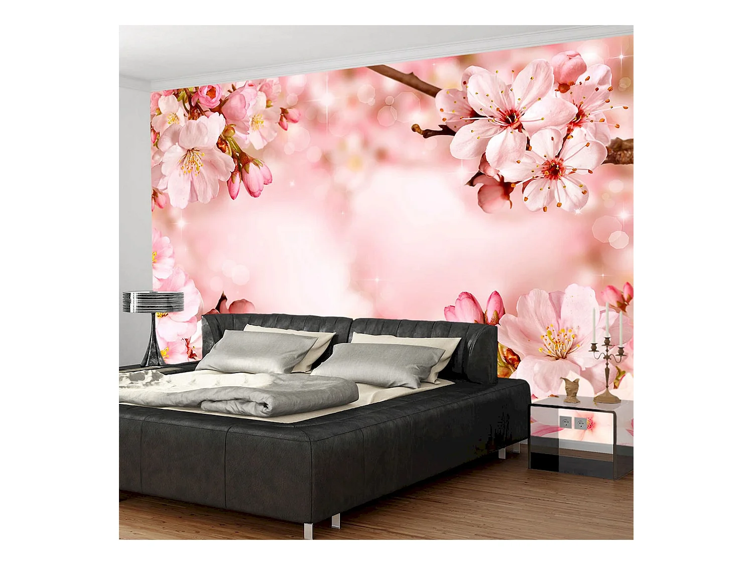 Papier peint adhésif Fleur de cerisier magique - 245 x 175 cm