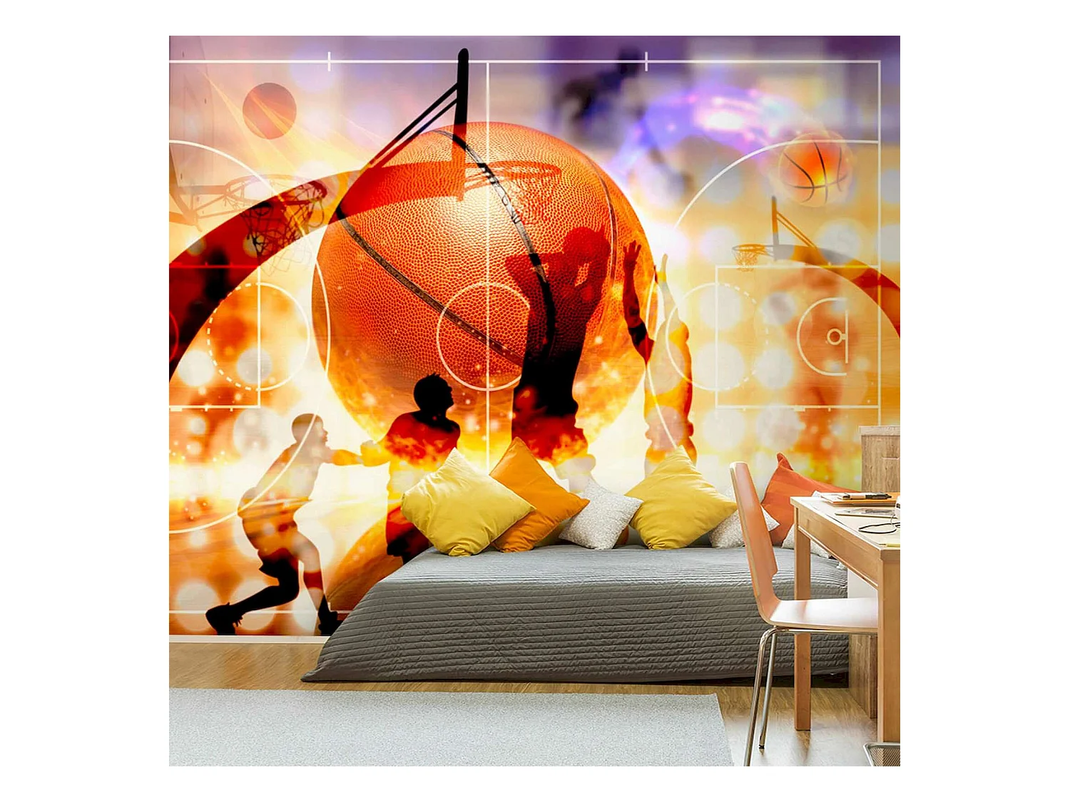 Papier peint adhésif Basketball - 245 x 175 cm