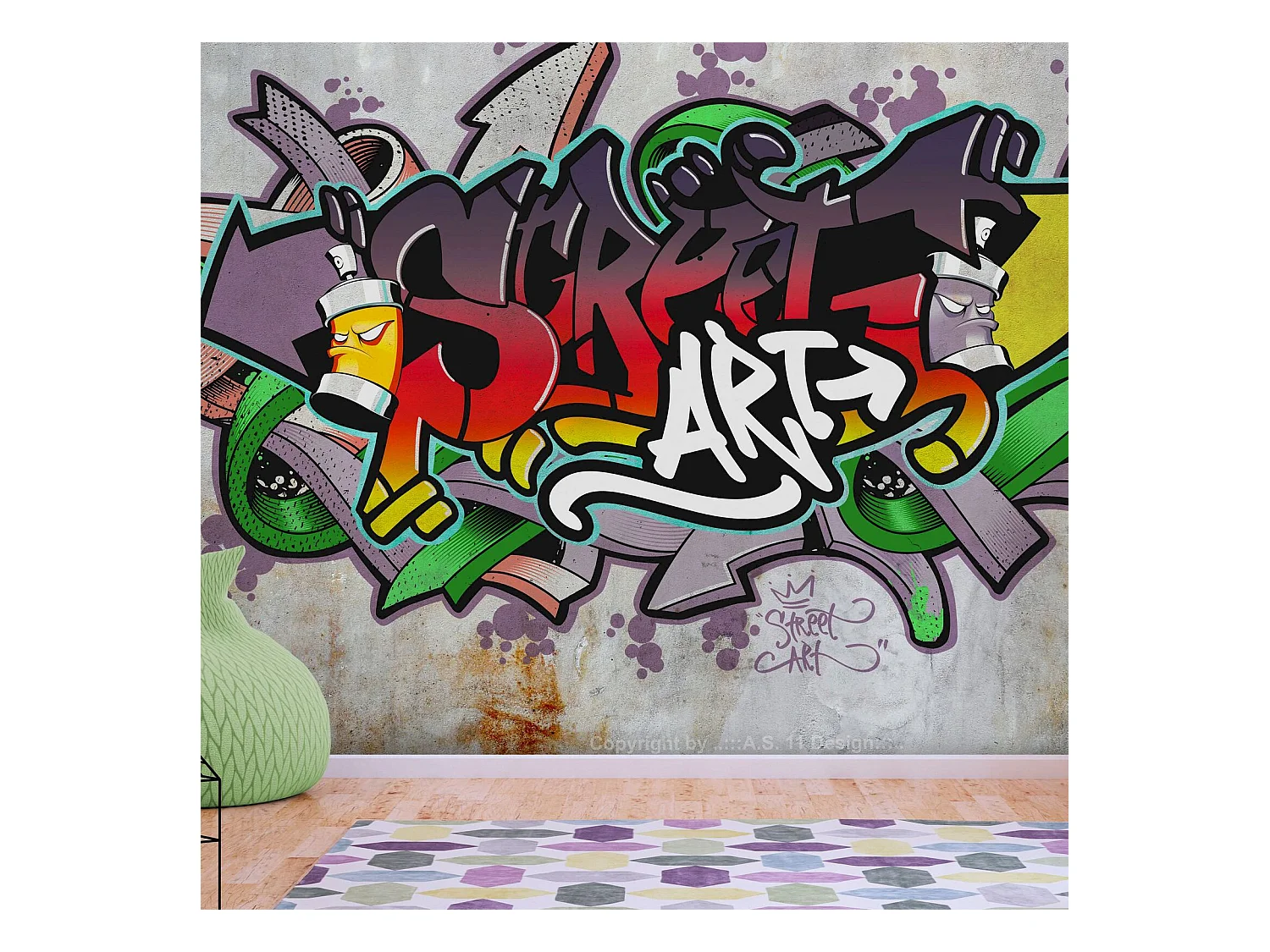 Papier peint adhésif Rue classique - 245 x 175 cm