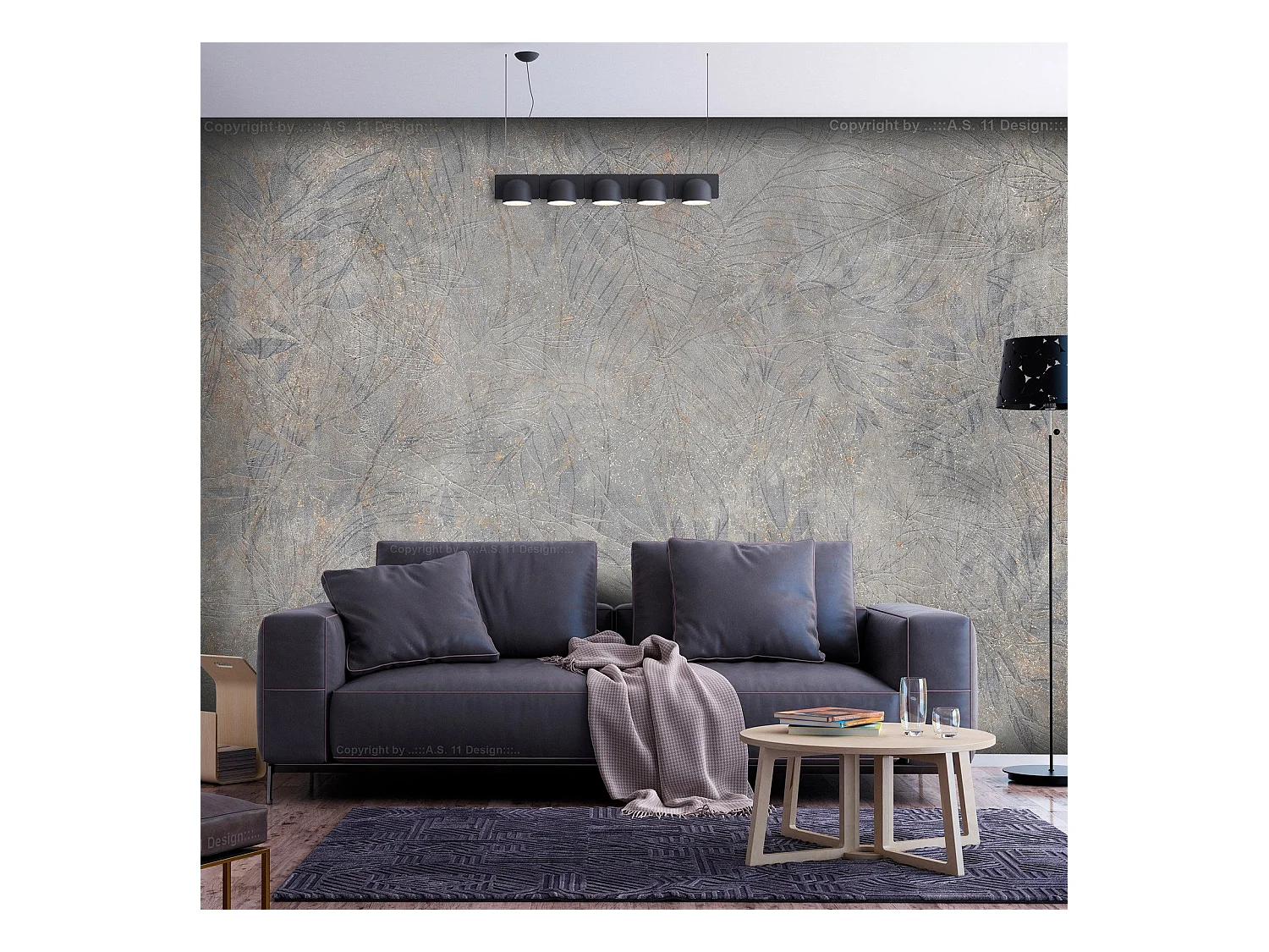 Papier peint adhésif Gray of Nature - 245 x 175 cm
