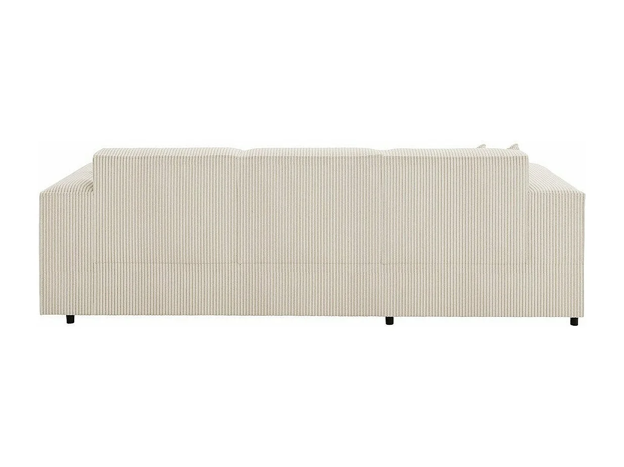 Canapé d'angle Clovis 116, Brun clair, Fonction de couchage, Boîte de literie, 253x166cm