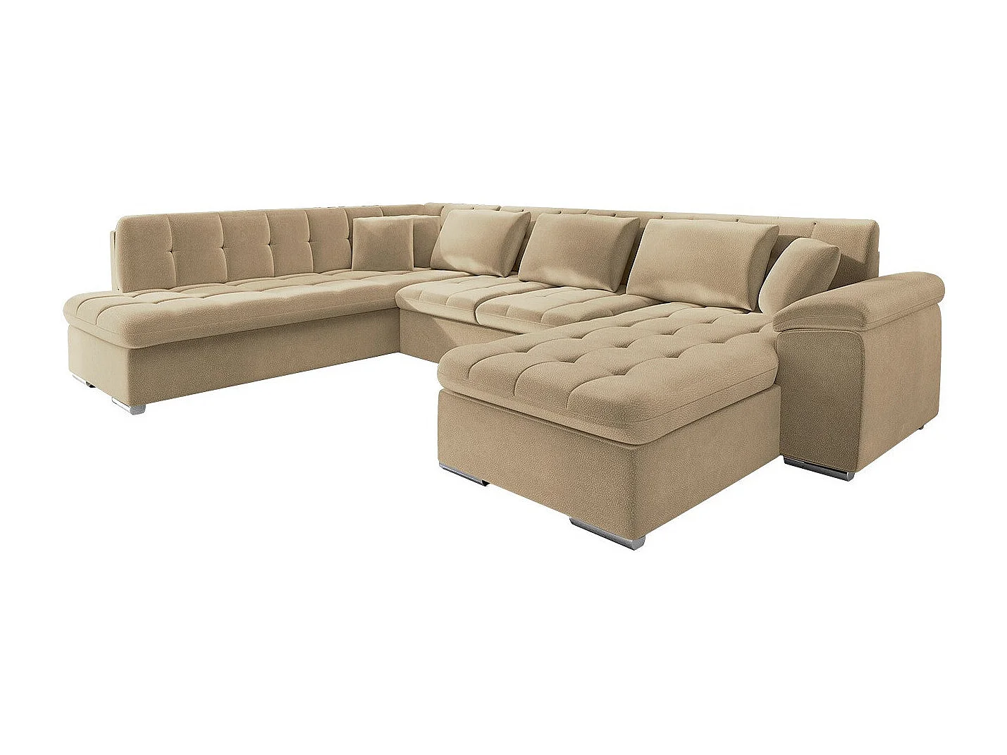 Canapé d'angle Comfivo 170, Brun clair, Disponible, 348x205x76cm