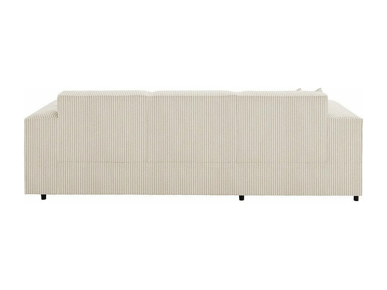 Canapé d'angle Clovis 116, Brun clair, Fonction de couchage, Boîte de literie, 253x166cm