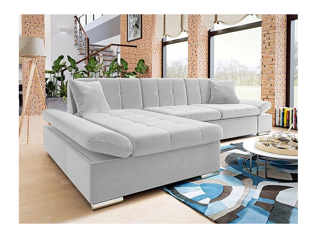 Sofá rinconero Comfivo 219, Gris, 278x161x76cm