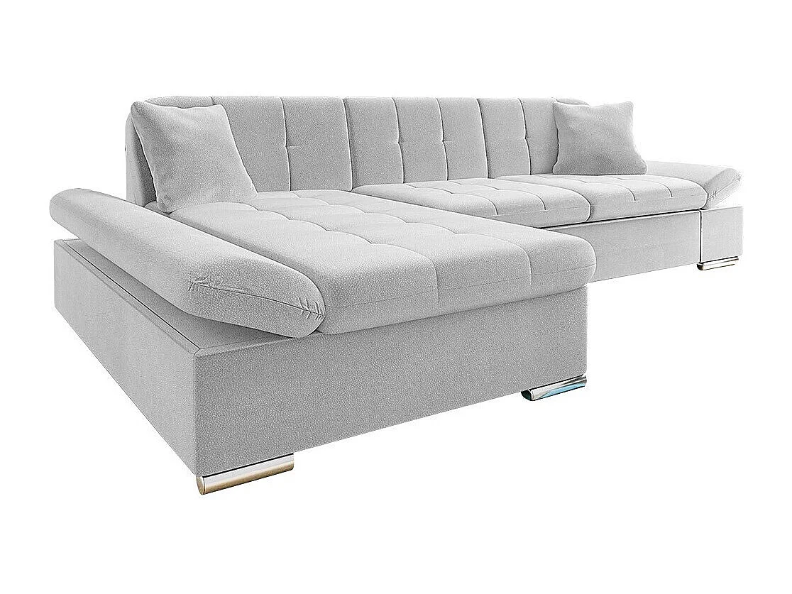 Canapé d'angle Comfivo Serenitas, Gris clair, 278x161x76cm
