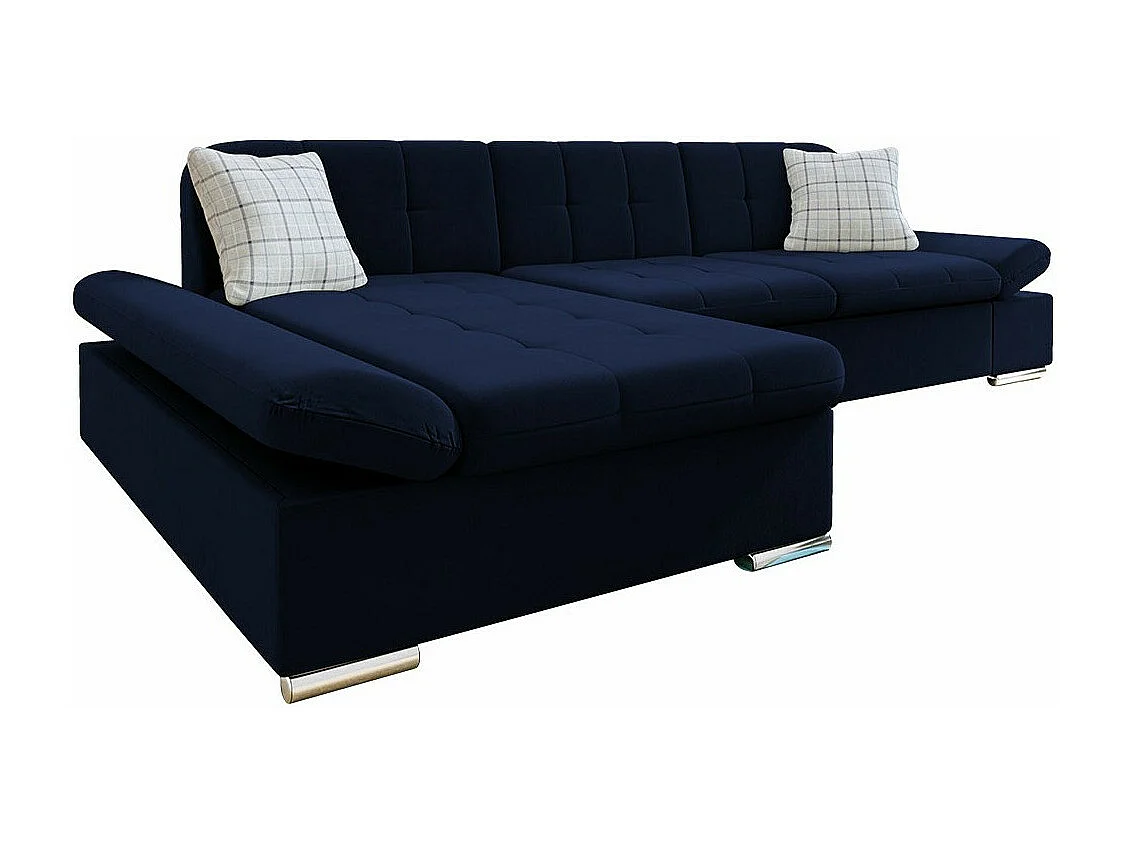 Sofá rinconero Comfivo 219, Azul, 278x161x76cm