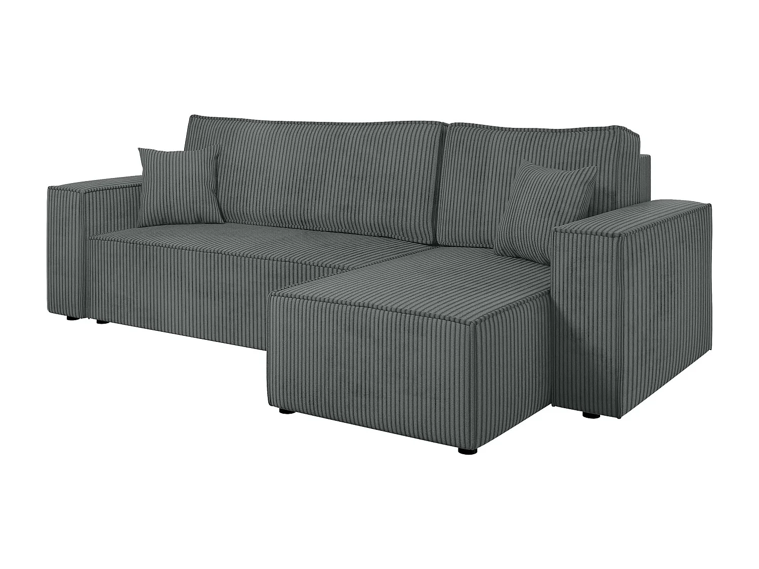 Sofá de canto Shelton 100, Cinzento, Funcionalidade de dormir