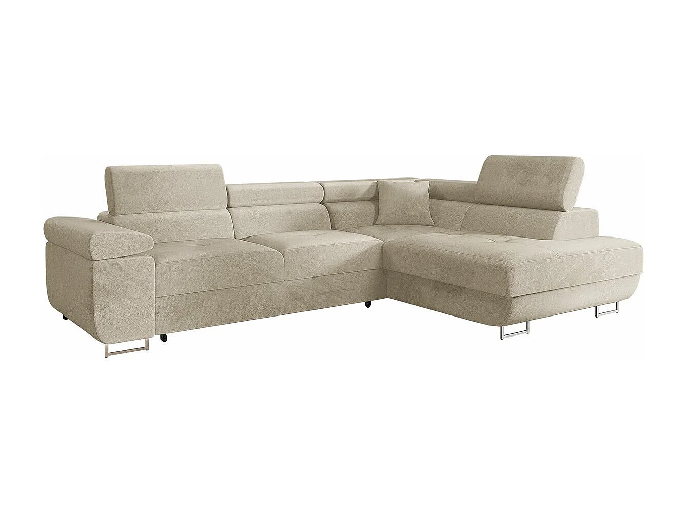 Canapé d'angle Comfivo Vinetum, Brun clair, Disponible, 274x203x70cm