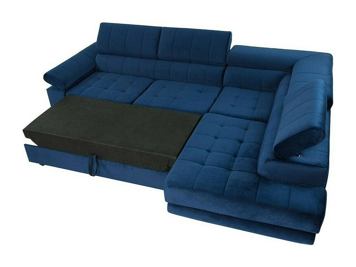 Canapé d'angle Comfivo 207, Gris, Fonction de couchage, Boîte de literie, 264x203x73cm