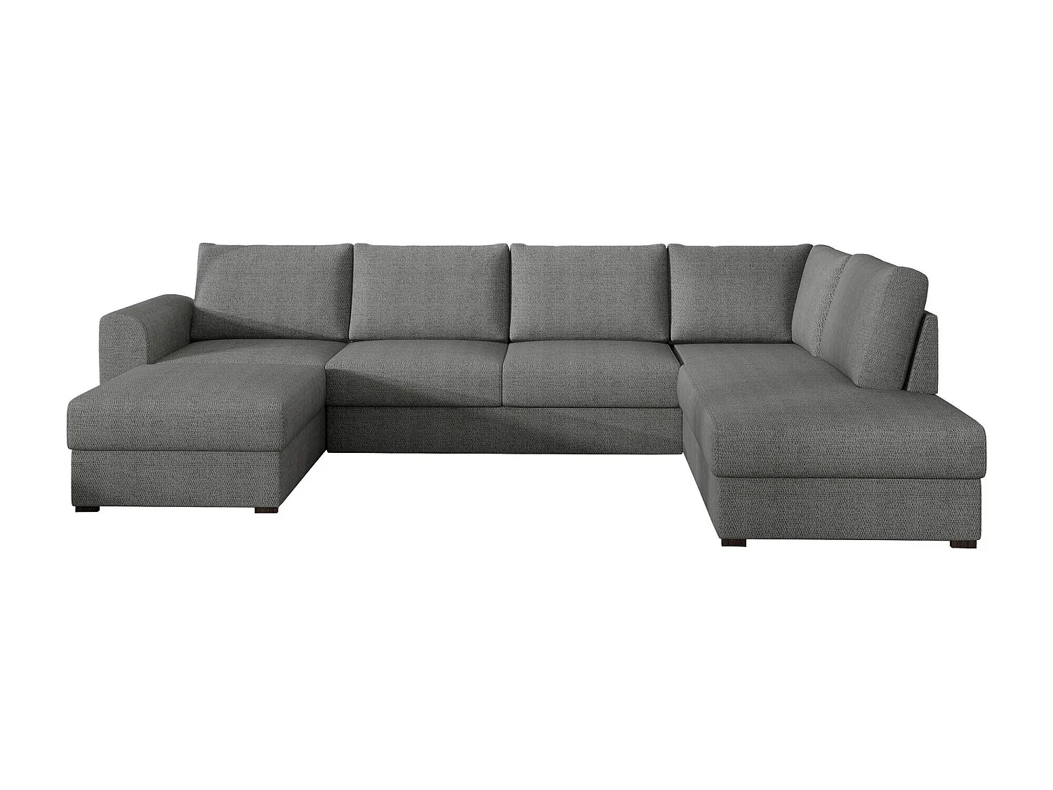 Sofá rinconero Comfivo 189, Gris, Función de descanso, Almacenaje, 305x188x85cm