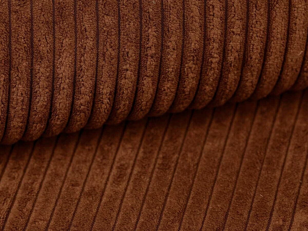Canapé d'angle convertible 3 places en tissu marron 274x203x70 cm