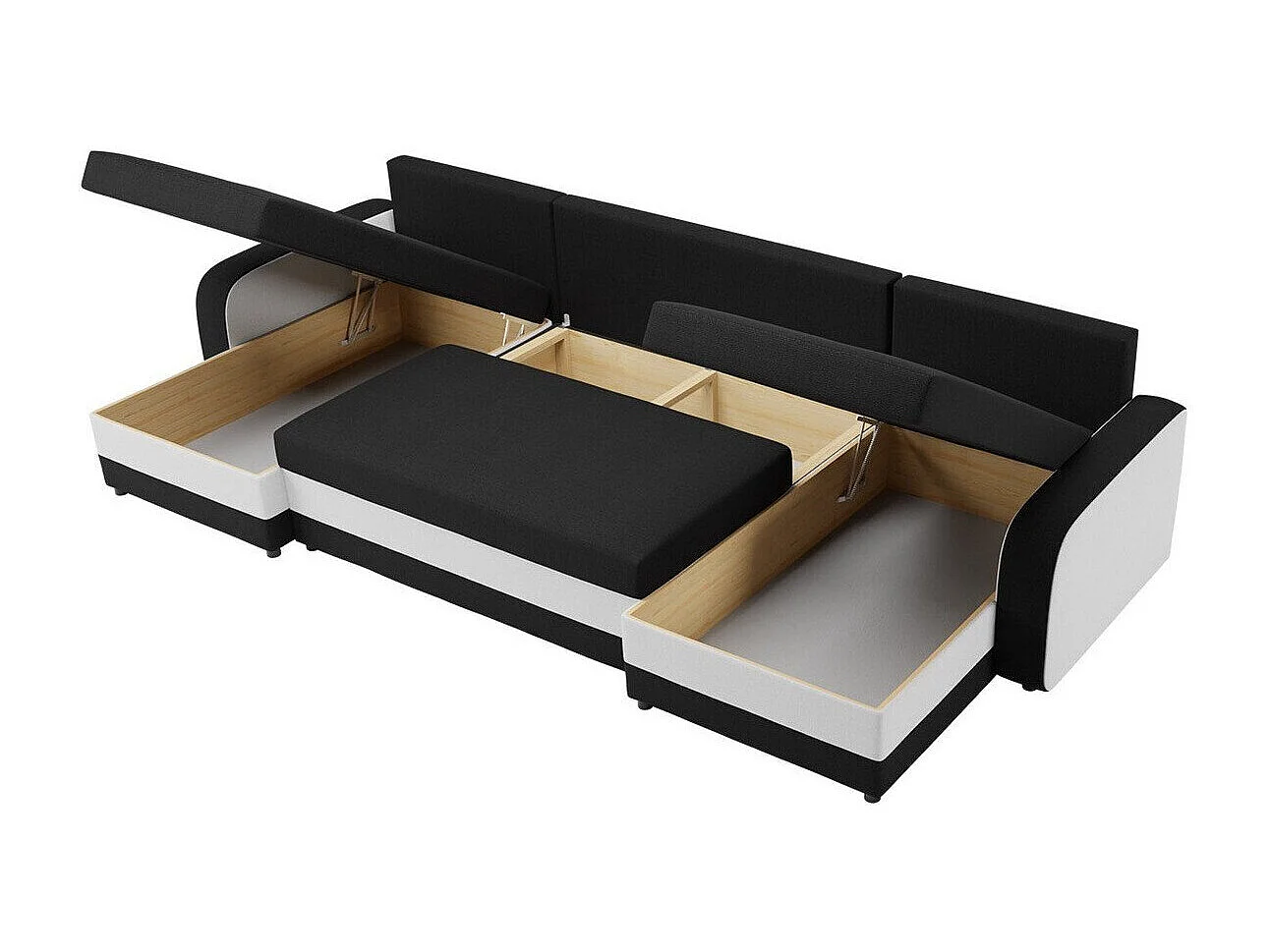 Canapé d'angle Comfivo 500, Rouge, Disponible, 304x140x80cm