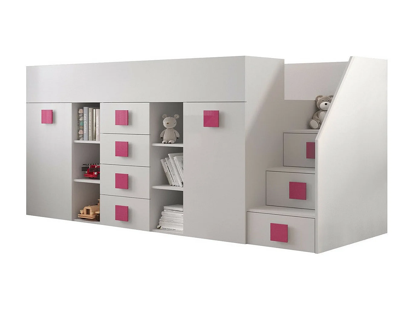 Litera Hartford 366, Individuales, Blanco, 90x200, Aglomerado laminado, Somieres, 94cm