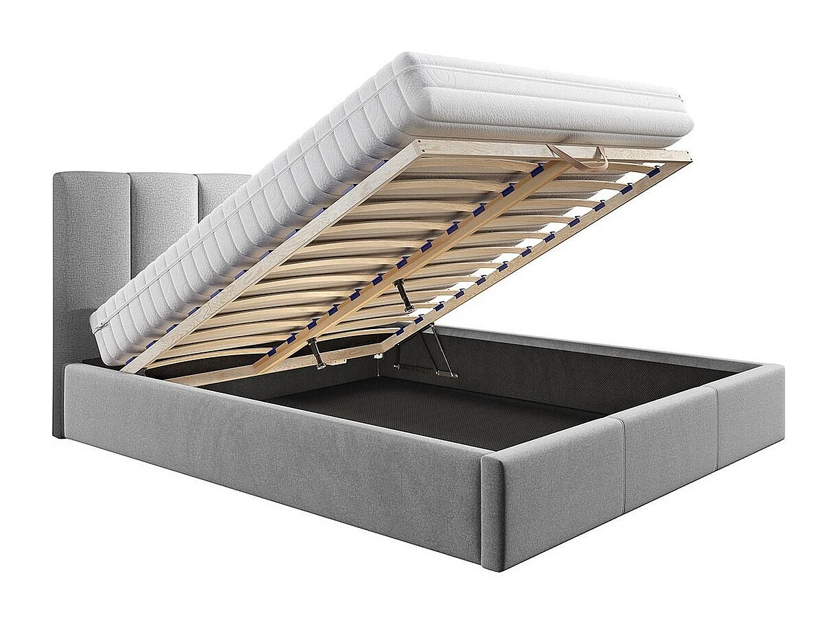 Cama ComfiDream 127, Casal, Azul, Tecido, Estrados de cama, 19x21x11cm