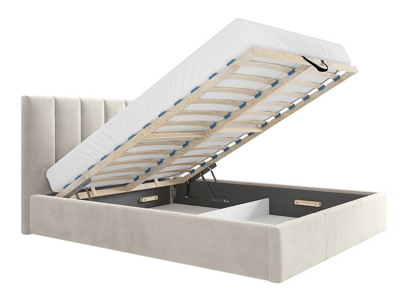 Cama ComfiDream Tirila II, Doble, Azul, Tapiz, Somieres, 19x21x11cm