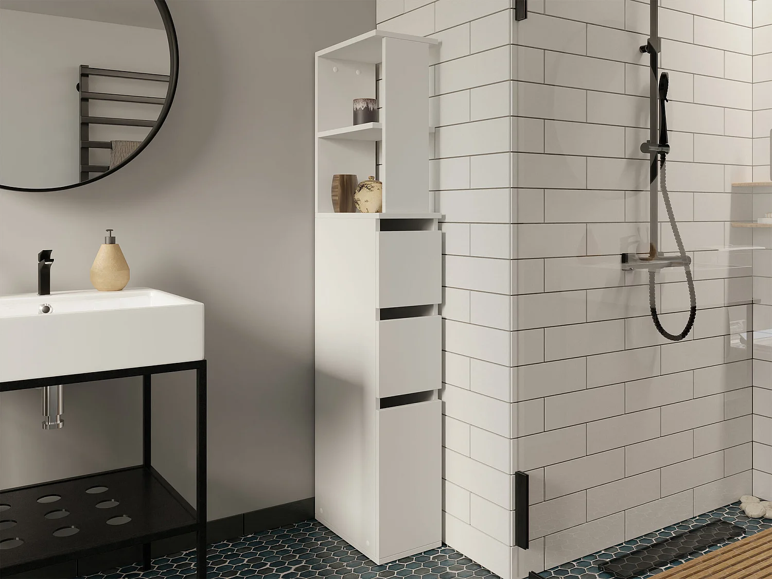 Armário colocado para casa de banho Comfivo 384, Colocado, 14x2x3cm