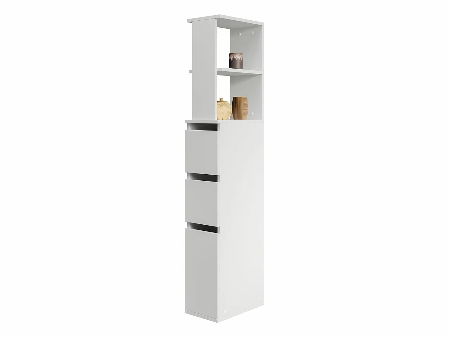 Armoire de bain indépendante Comfivo 384, Blanc, À poser, Le nombre de portes: 1, 136cm