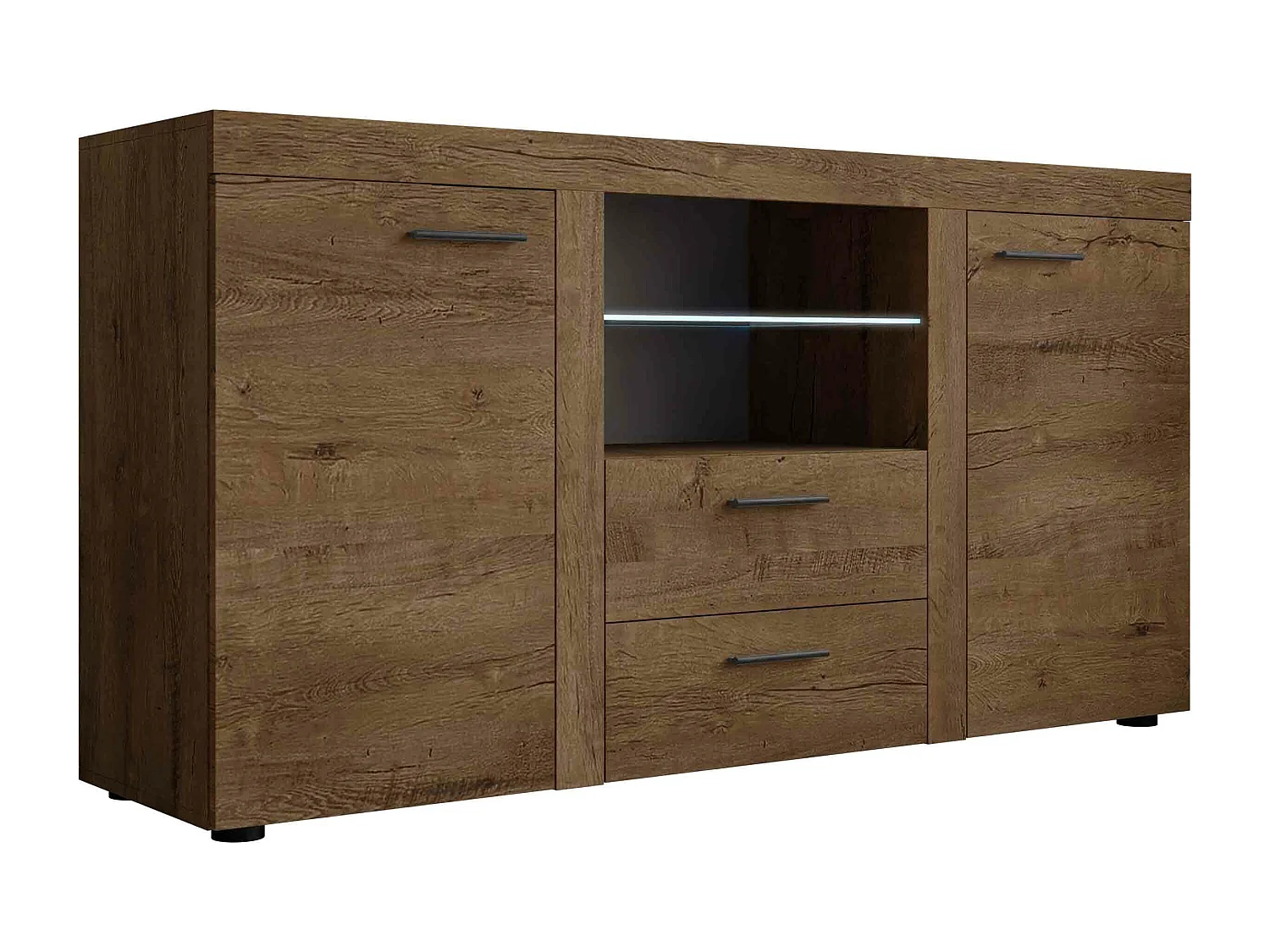 Cómoda Tucson 104, Com gavetas e portas, Número de gavetas: 2