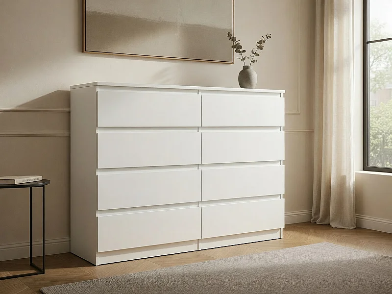 Commode Comfivo Structor III, Blanc, Avec tiroirs, Nombre de tiroirs: 8, 100x138x40cm
