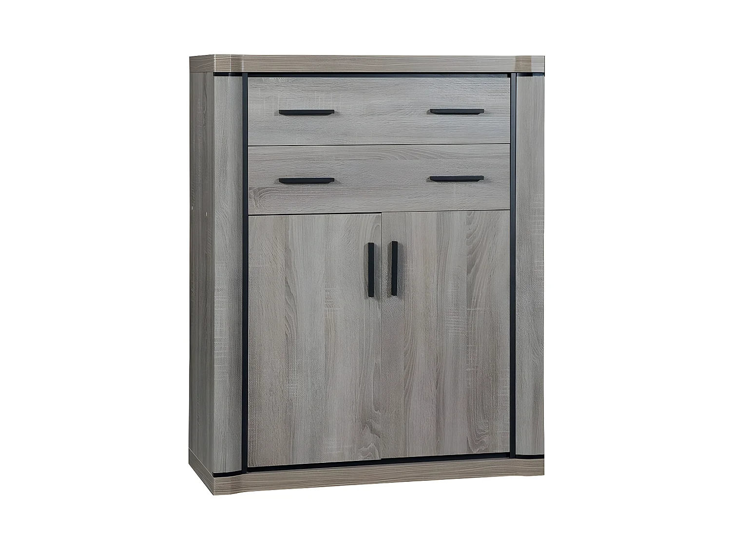 Commode Lorelie 105, Truffe chêne, Avec tiroirs et portes, Nombre de tiroirs: 2, 123x97cm