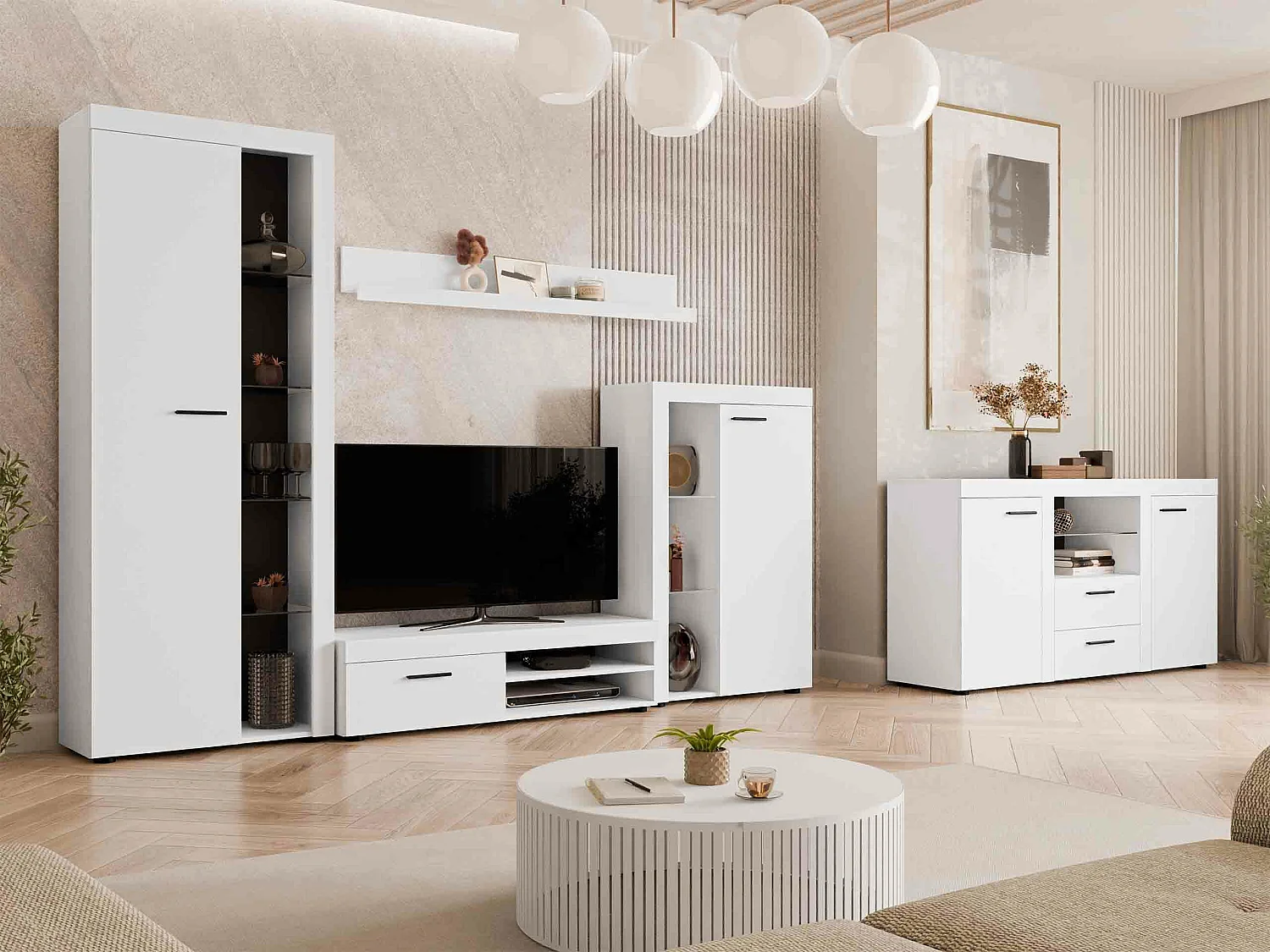 Cómoda Tucson 104, Com gavetas e portas, Número de gavetas: 2