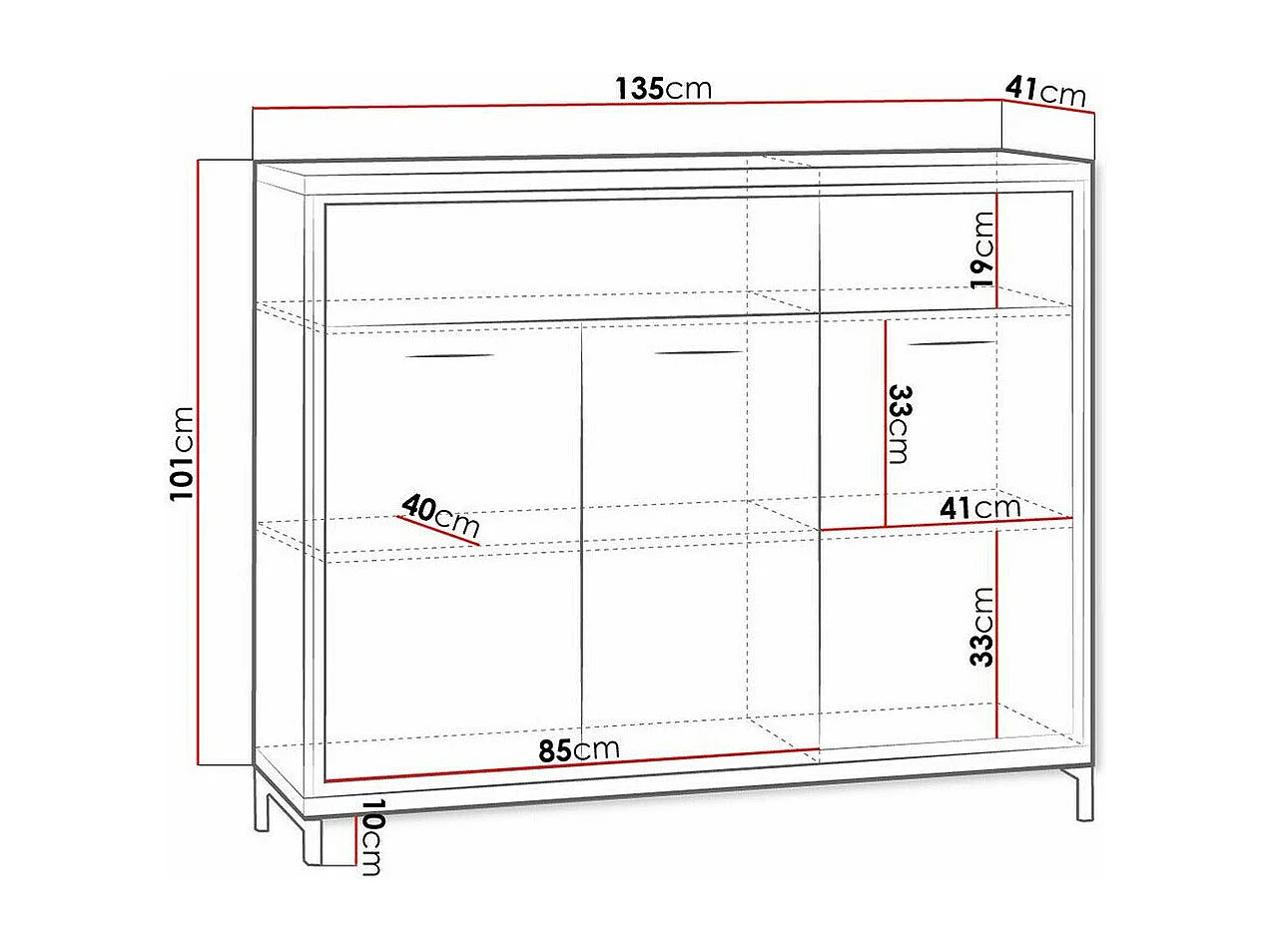 Cómoda Etrmoni 104, Luminoso madera, Con cajones y puertas, Número de cajones: 2, 101cm